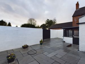 Rear paved courtyard- click for photo gallery